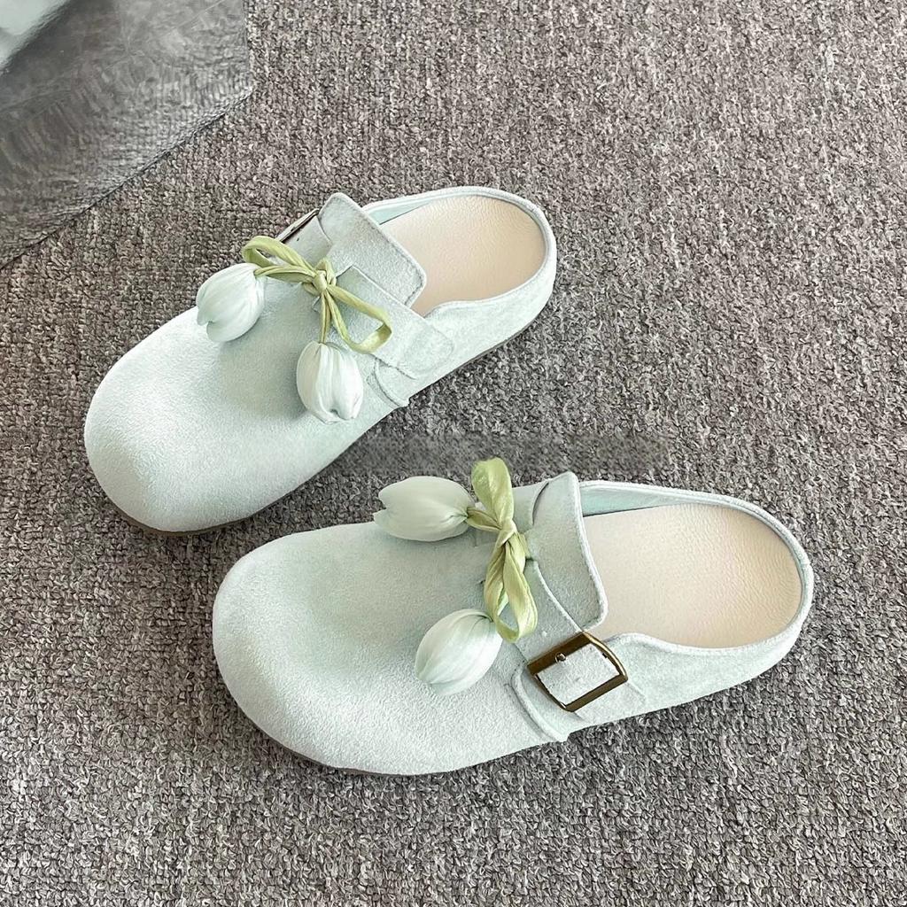 Birkenstocks väska huvud halvtofflor bär nya sommar superheta sandaler lata enkelsskor