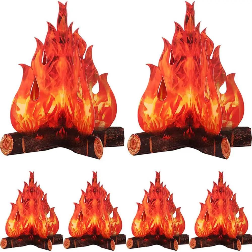 Festival Fake Weihnachten Camping Feuer Fackel Halloween Dekoration Künstliches Lagerfeuer Pappe Lagerfeuer Karton Flamme