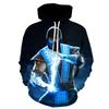 Autumn/Winter 3D-printed Hooded Sweatshirt—a Unisex, Street-style Piece Featuring A Loose, Fleece-lined, and Thickened Pullover Design; Menswear.