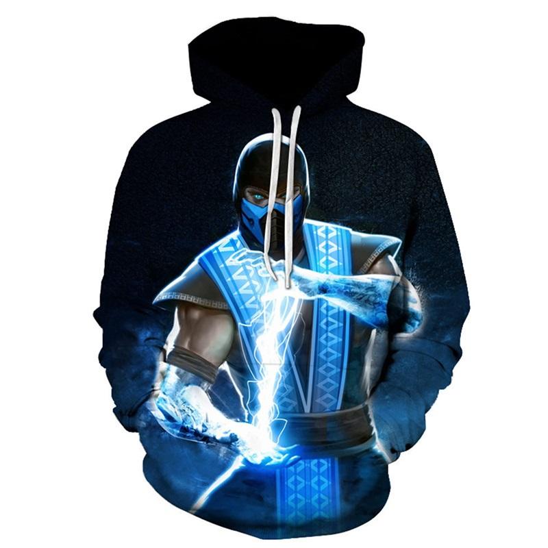Autumn/Winter 3D-printed Hooded Sweatshirt—a Unisex, Street-style Piece Featuring A Loose, Fleece-lined, and Thickened Pullover Design; Menswear.