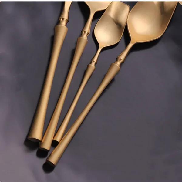 Hochwertiges Goldbesteck-Set Edelstahl-Geschirrset Abendessen Messer Gabel Löffel Besteck Geschirr Geschirr