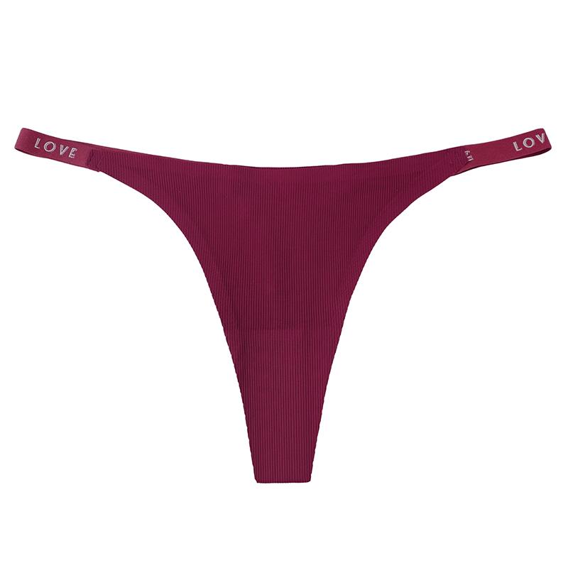 Dames Effen Kleur Naadloze String Eendelig IJszijde Sneldrogend Ondergoed voor Yoga & Sport
