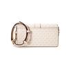 Michael Kors MK Greenwich Borsa a Spalla con Stampa Logo Vintage Donna Borsa a Spalla Bianco Vaniglia Rosa Nudo 30H1GGRL6B-173