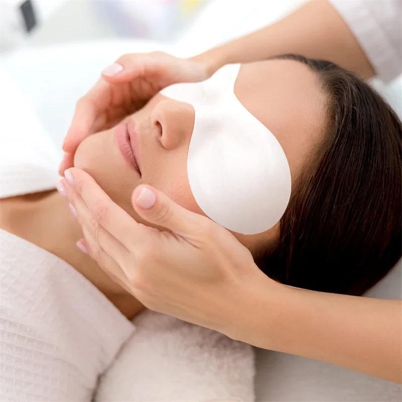 200 Pièces/Sachet Masque Yeux Jetable en Papier Ultra-fin Coton Naturel Patchs Soin des Yeux pour Femmes Spa Cache-yeux Outils Soin Peau Visage