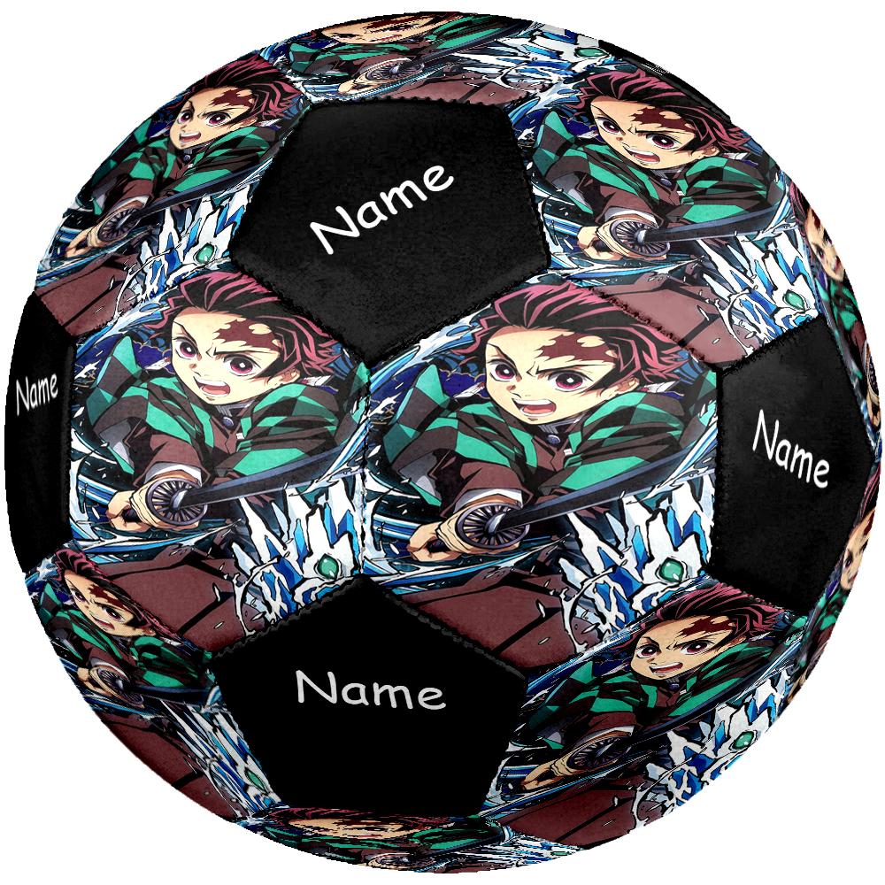 Custom Name Demon Slayer Theme Size 5 Soccer Ball, Suitable for Both Indoor and Outdoor Matches, a Gift Suitable for Everyone.