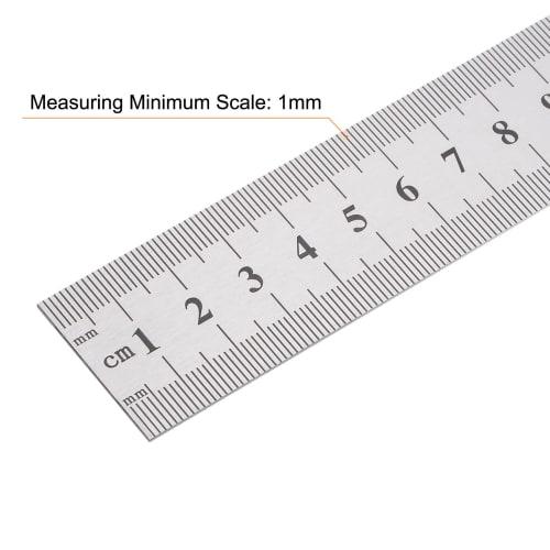 uxcell Stainless Steel Ruler, Straight Edge Measuring Tool for Woodworking, Painting, and Crafts, 1m Long X 1mm Thick X 29mm Wide, Silver Tone