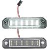 Car 6000K White LED License Plate Light Assembly 34100-S04-A01 2835SMD for Honda Del Sol 2D 1993-1997 ABS Clear Black 1 Pair
