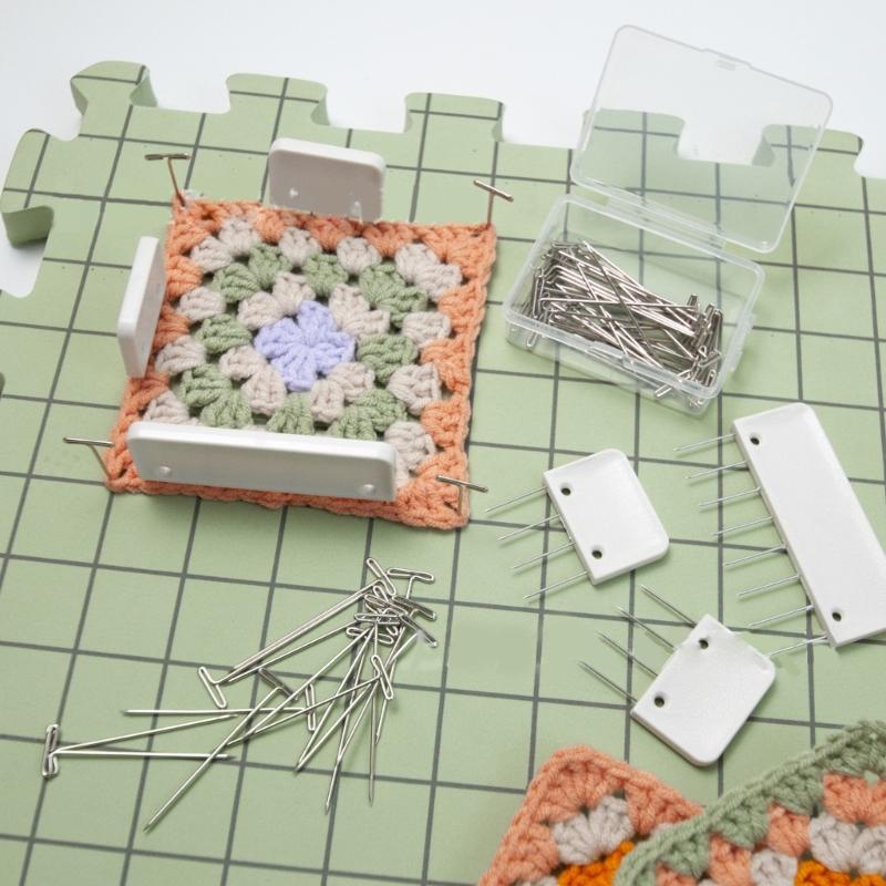 Knitting Blocking Mats Crochet Blocking Mats EVA Thick Grids Board for Crocheting Needleworks Knitting Project