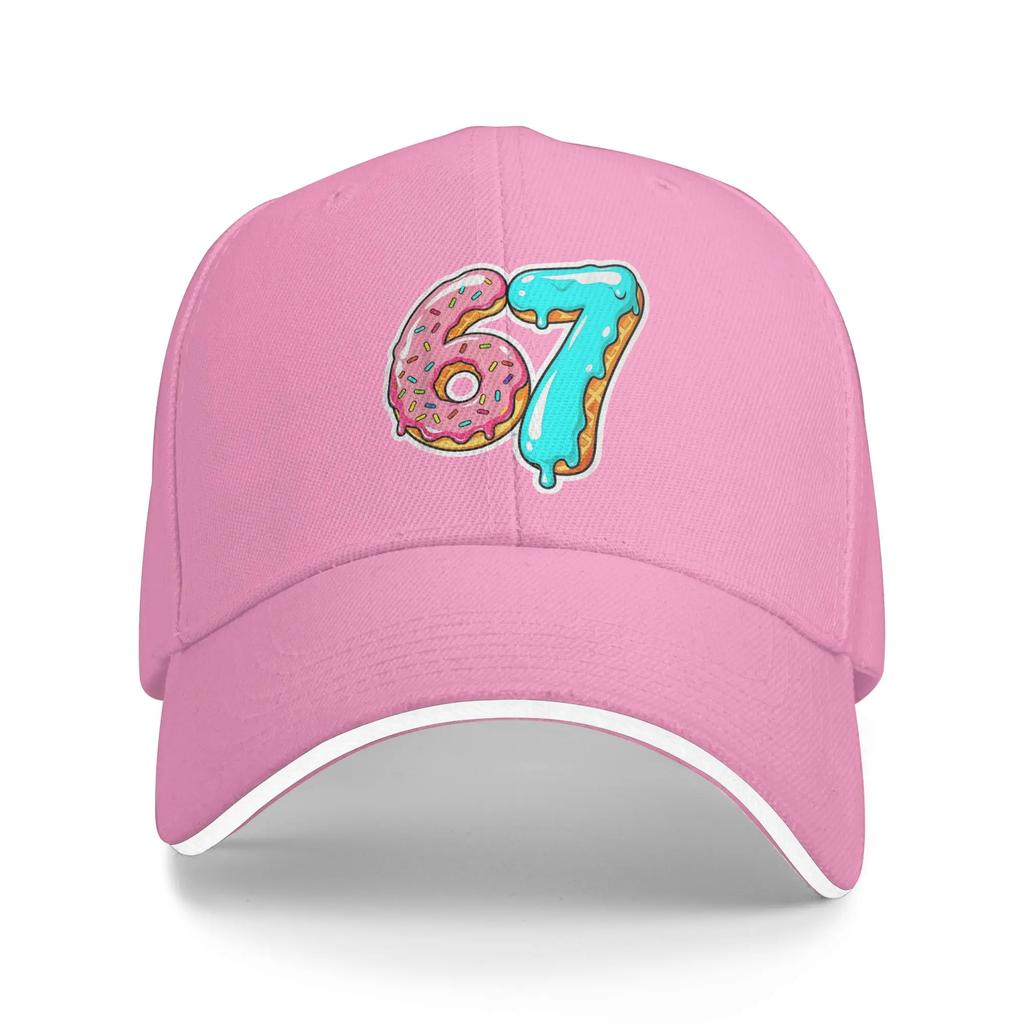 Number Ice Cream Drip Six Seven Meme th Birthday Baseball Cap Hip Hop Sandwich Hats Unisex Adjustable Hats Cap Fishing