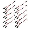 10Pc Servo Extension Cable Cord 3 Pin Female to Male Wire Connector Board Remote Control Y Type