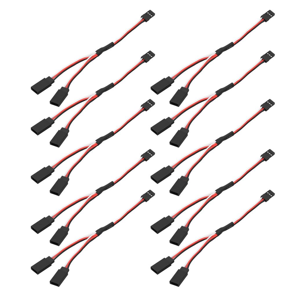 10Pc Servo Extension Cable Cord 3 Pin Female to Male Wire Connector Board Remote Control Y Type