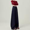 American Dark Blue Wide-leg Jeans Women's Spring and Autumn 2025 New High-waisted Loose Drape Pants Early Spring