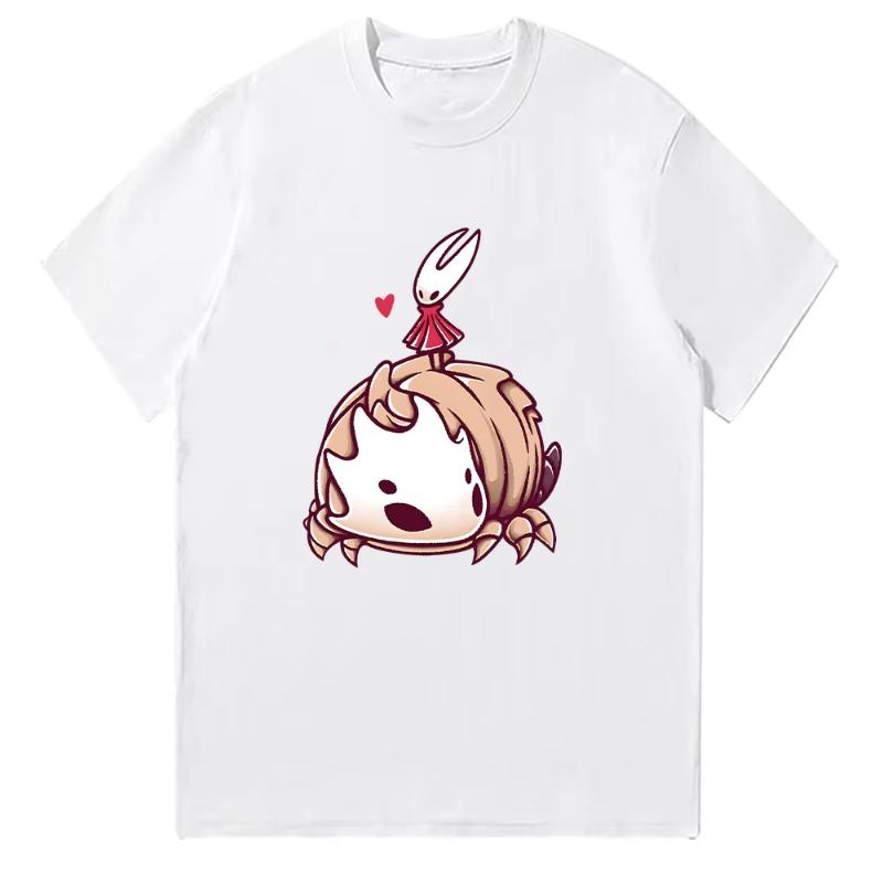 Hollow Knight Silksong Cartoon T Shirts Hornet Bell Beast Unisex T-shirt Gaming High Quality Cotton Tee Men Women Short Sleeve