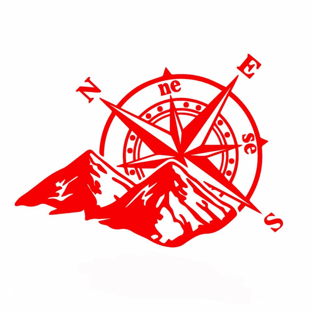 

Car Laser Sticker Mountain Compass Fashion Auto Body Styling Decoration Decal Colorful Rear Windshield Stickers Motorcycle PVC 15cm красный