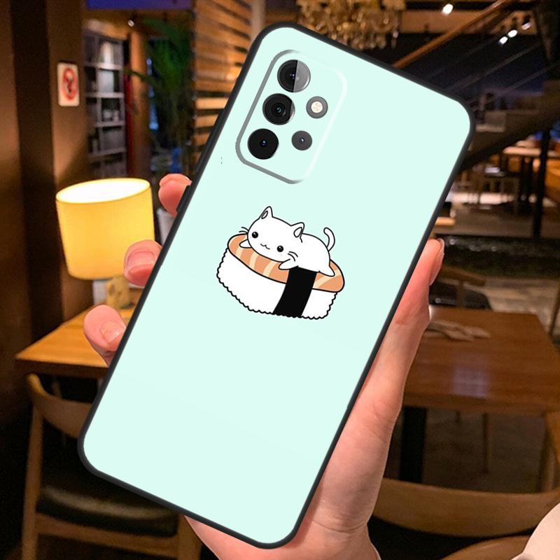Sushi Food Case For Samsung A12 A22 A32 A42 A52 A72 A14 A24 A34 A54 A50 A51 A71 A13 A33 A53 Cover Shell