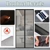 Heavy Duty Magnetic Screen Door Mesh Curtain Mosquito Net Bug Hands Free Partition Mute Striped Door Curtain Bedroom Ventilation