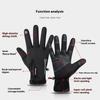 1 Pair Motorcycle Gloves Winter Thermal Lined Winter Water Resistant Skin-friendly Touch Screen Outdoor Moto Riding Ski Gloves