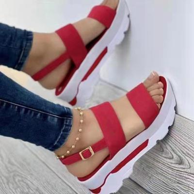 Fashion Women Sandals Low Platform Sandals With Heels Shoes Women Summer Sandals Wedges Women's Shoes Heel Elegant Heeled Sandal Female