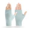 Soft Velvet Half Finger Gloves Solid Color Ski Gloves Casual Fingerless Gloves  for Home&Office