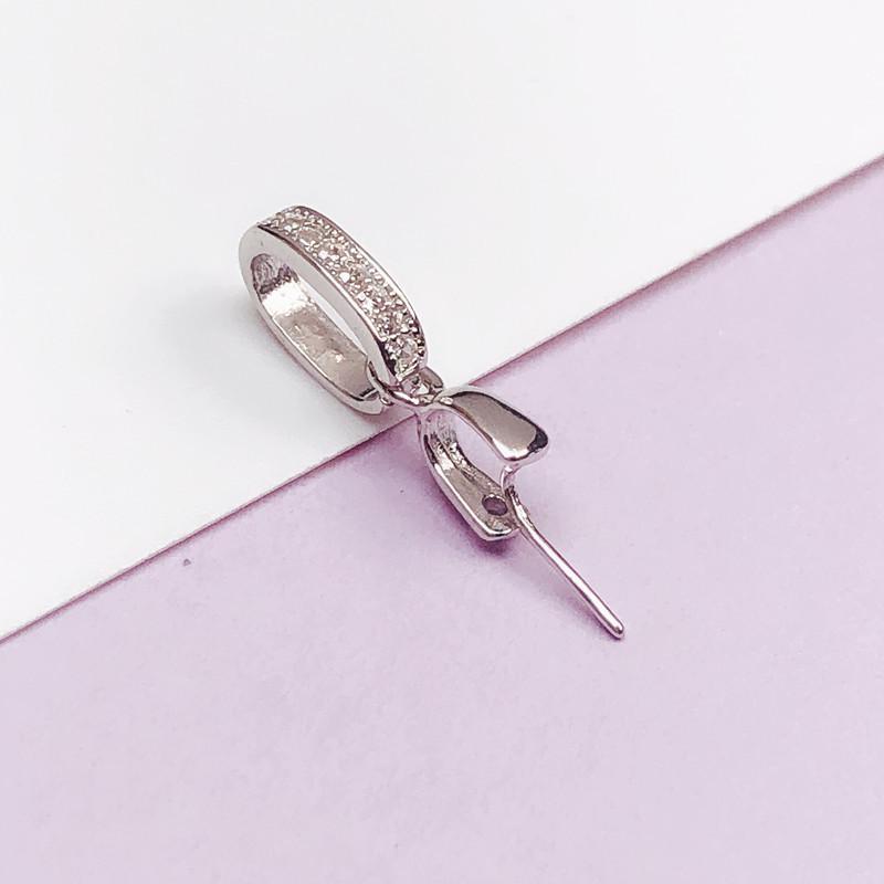 

S925 Серебряный 18-каратный розово-золотой кулон с пряжкой из нефрита в форме дынного семени