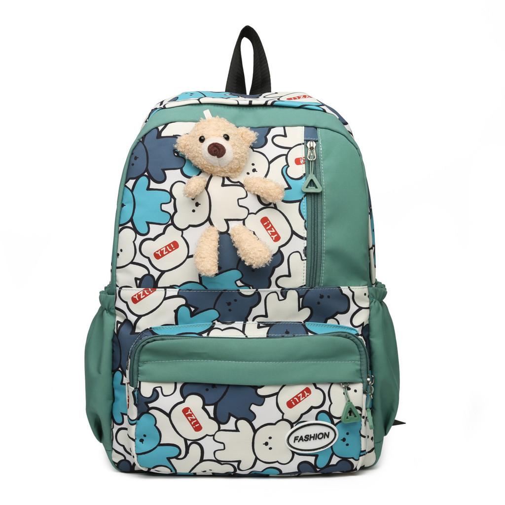 Stylish Unisex Nylon Backpack With Animal Pattern Ideal For School And Travel Use
