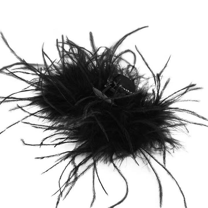 Koreanische Feder-Haarnadel: 2024 Damen Große Haarklammer - Exquisites Herbst-Stil Haaraccessoire