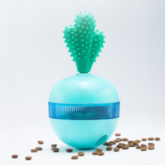Interactive Dog Toy Textured Cactus Chew Toy Adjustable Dog Treat Dispenser Toy for Puppy Teething Boredom Relief Teeth Cleaning