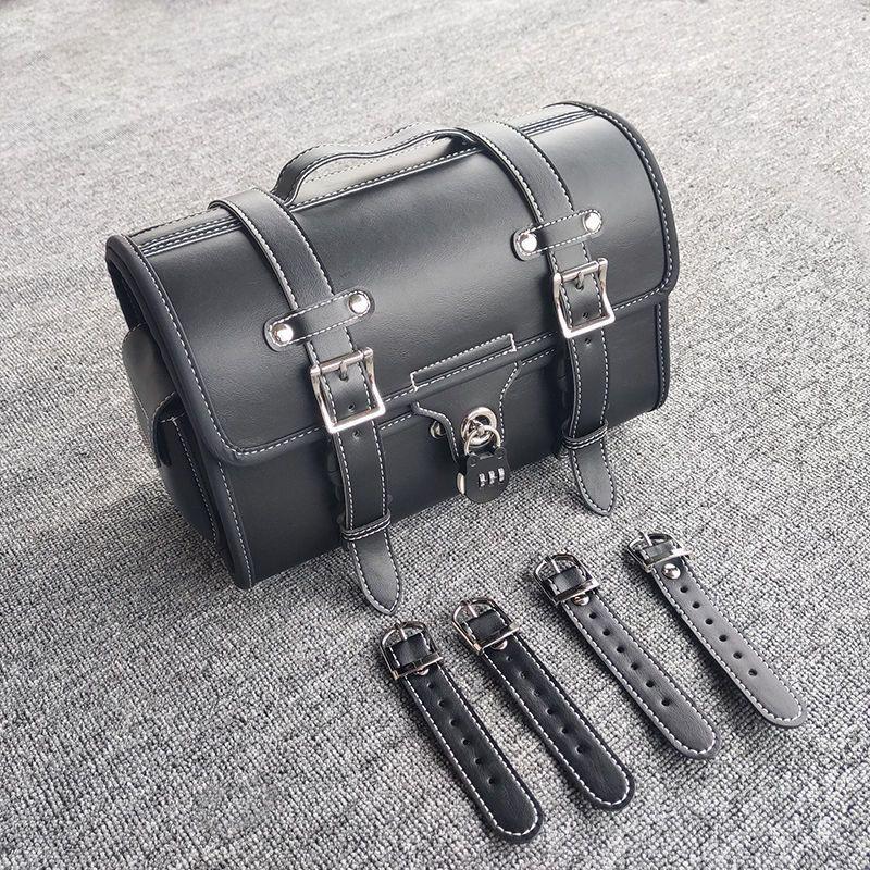 

Universal Motorcycle Rear Seat Bag for Honda, Suzuki, Haojue, Dayang, Liexing - Retro Luggage Rack Hanging Bag for Scooters 12 inch
