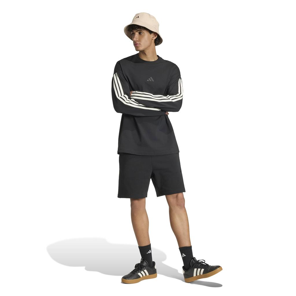 KIT WH769 2L [Adidas] Long-Sleeve T-Shirt 3-Stripes Men's Black/Off-White (KF2427)