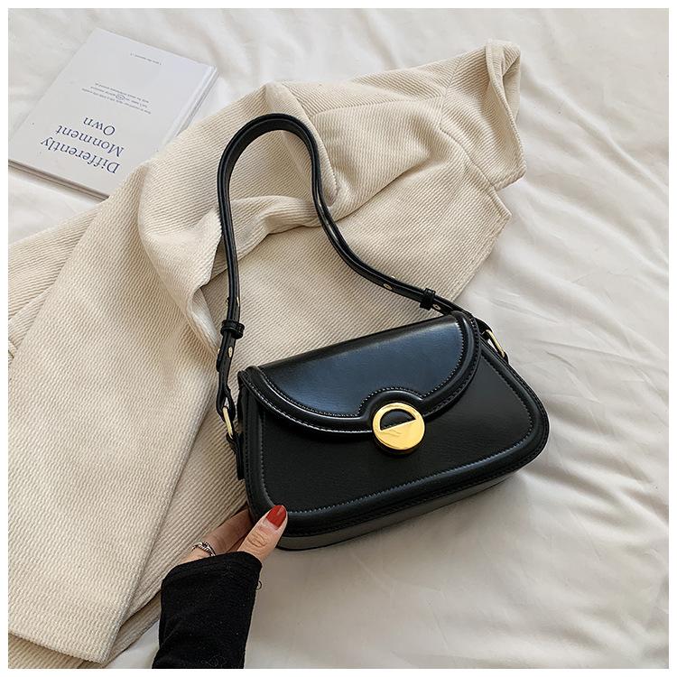 Популярная сумка женская осенняя новая однотонная текстурная сумка на плечо подмышку, маленькая квадратная сумка высокой ценности