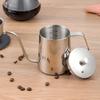 CHFNJJ Edelstahl Kaffee Schmalhals Drip mit Kaffeefilterkanne für eine Person Kanne, Schwanenhals, Kessel, Waage, (350ML)