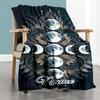 Sun Moon Customize Text Blanket Gift Customizable Blanket Soft & Cozy Perfect for Sofa Nap Home Decor Bedding Four Seasons Universal