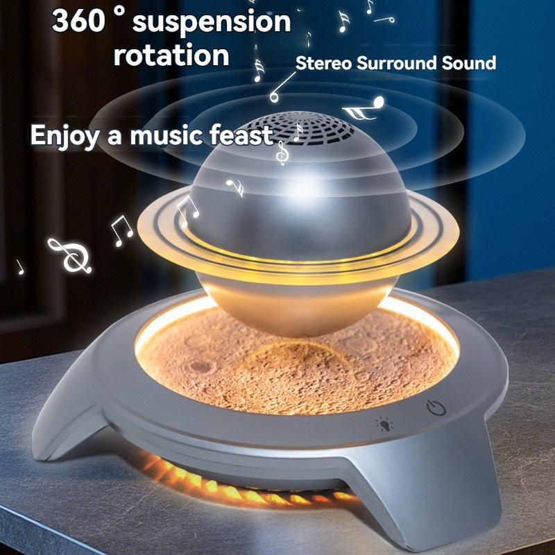 2025 New Magnetic Levitating Smart Speaker Rotating Saturn Floating Bluetooth Speaker for Creative Office Home Decoration