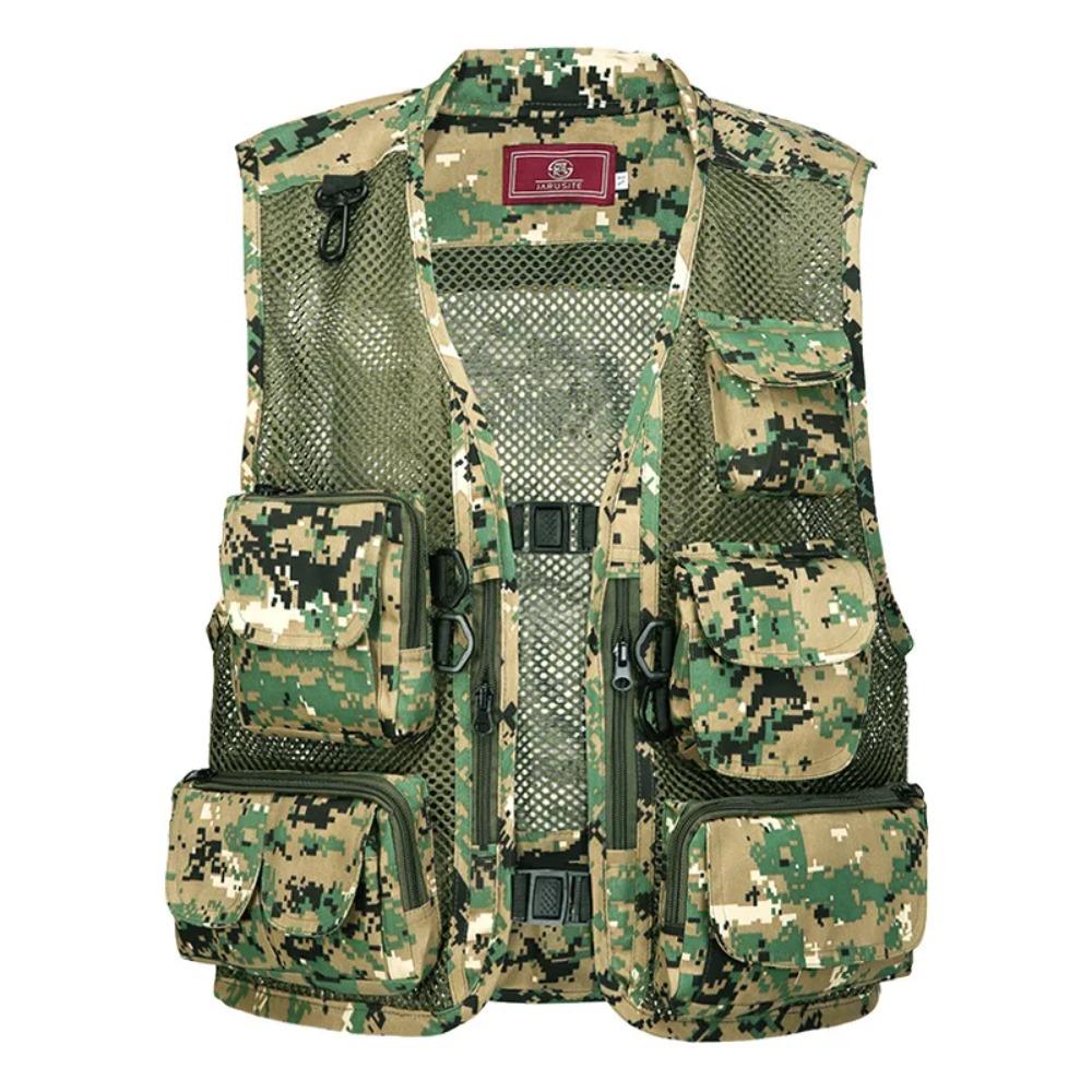 BEPAN Outdoor Leisure Sports Fishing Vest Mesh Breathable Vest Outdoor Mountaineering Multi Pocket Vest