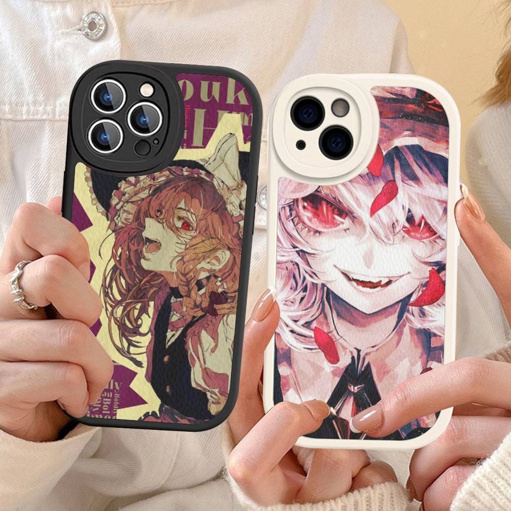 Classic Game Touhou Project Phone Case For IPhone 16 15 14 11 12 13 Pro Max Plus Back Leather Shell