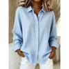 European beautiful women's new versatile lapel long-sleeved plaid shirt European and American four seasons fashion women's clothing