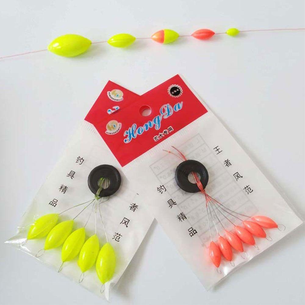 240pcs (40packs) Mini Bobber Red Yellow Floating Beans Durable Fishing Float  Lakes Rivers Sea