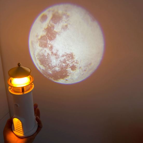 Moon Lamp Projector LED Night Light with Remote Control Adjustable Brightness Timer