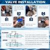 Multipurpose Sturdy ABS Check Valves 180 Degree Designs with Clear Lid Convenient for Pool and Plumbing Systems