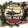 Vintage Huey Helicopter Metal Wall Art Welcome Home Decor Gift for Men