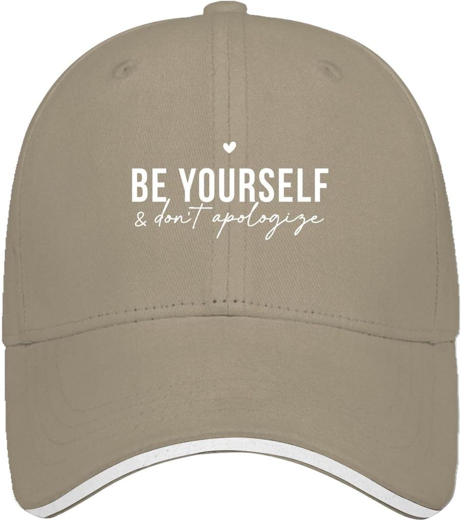 Be Yourself Dont Apologize Adjustable Baseball Cap Polyester Casual Sun Protection Sports Cap