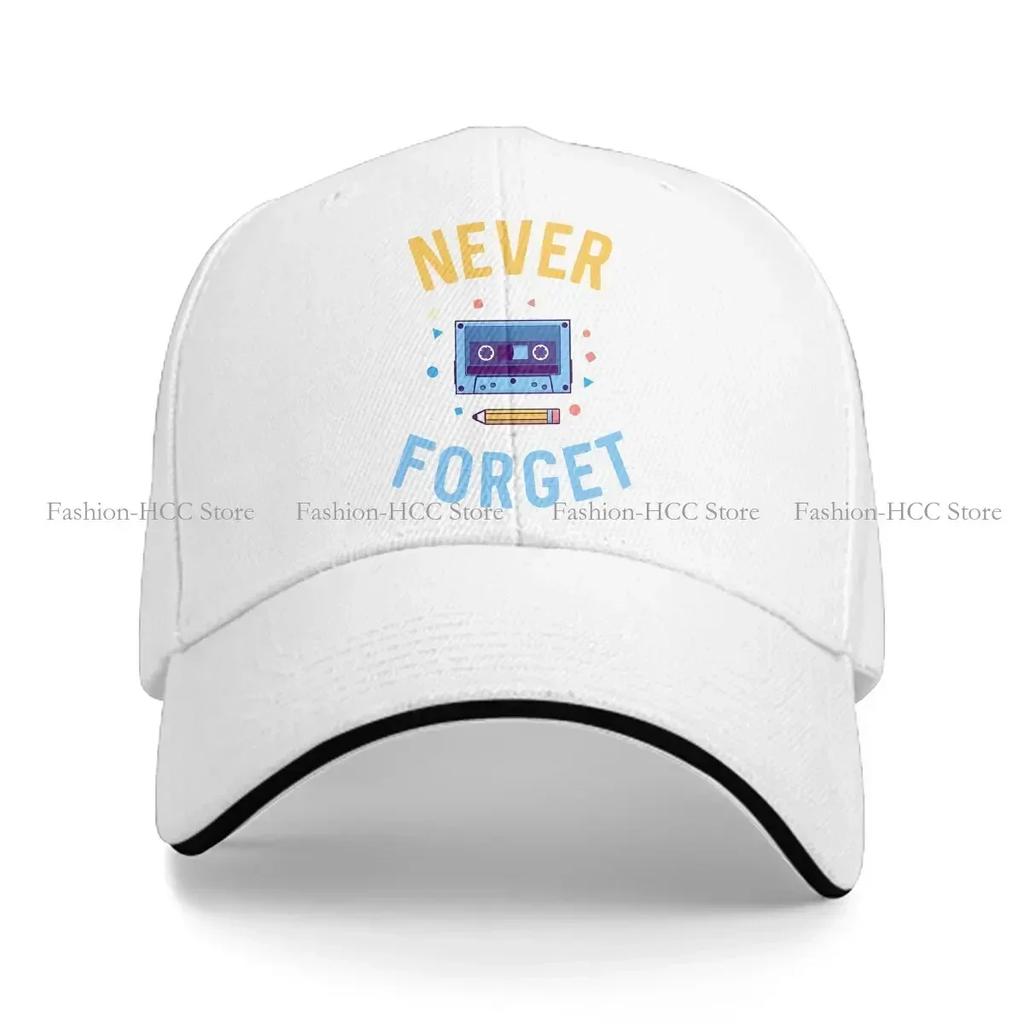 Cassette Solid Color Baseball Caps Peaked Cap Tape Never Forget Sun Shade Hats Unisex Women