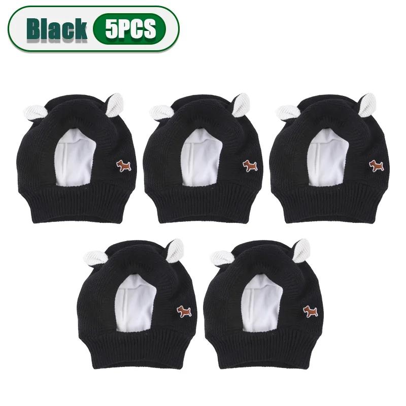 1-10PCS Autumn Winter Pet Ear Protector Knitted Dog Hat Warm Elastic Ear Cover Windproof Comfortable Cold Weather Accessory
