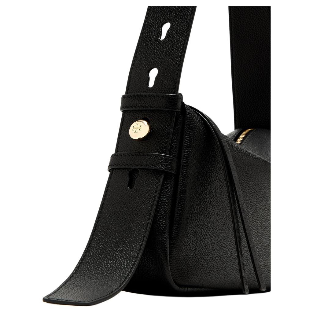 Tory Burch Romy Classic Logo Leather Shoulder Bag Small Women shoulder bag Black 176674-001