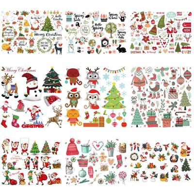 Christmas Sticker Patch Diy Heat Transfer Christmas Gift Stripes Diy Accessory Sticker Heat Press Appliqued My First Christmas