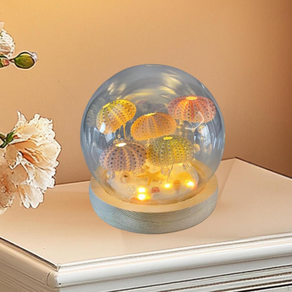 Night Light Bedside Lamp Home Decor Decorative Ornament Jellyfish Desk for Living Room