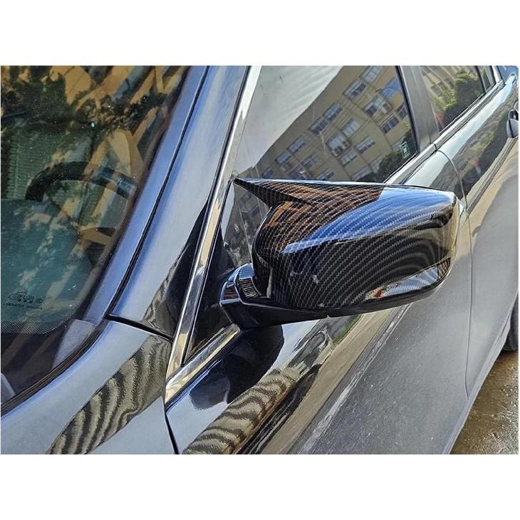 Kompatibel mit Honda Accord 9. Generation 2014 2015-2017 Auto Rückspiegel Seitenspiegel Abdeckung Flügelkappe Außenaufkleber Tür Rückansicht Hülle Verkleidung(Schwarz glänzend)