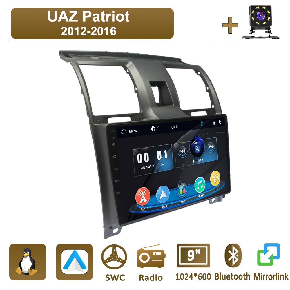 Icreative Car-Play Car Radio Multimedia MP5 Player Head Unit Stereo BT For UAZ Patriot 2012-2016 чёрный