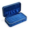 Hot Sale Luxury Velvet Ring Storage Box Custom Logo Portable Zipper Earrings Jewelry Organizer Case Travel Jewelry Box