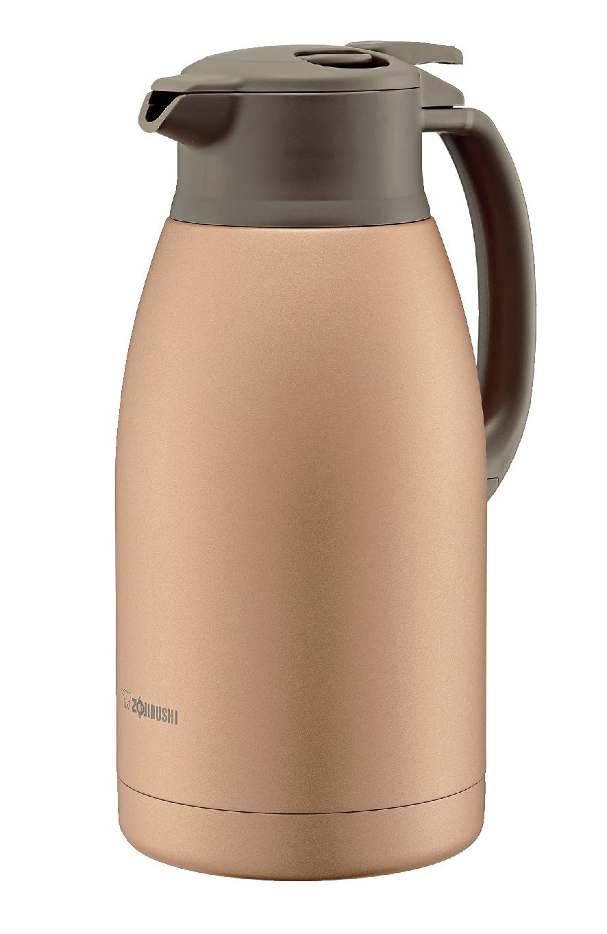 

Zojirushi Thermos Stainless Steel Pot, 1.9L, Tabletop, Wide Mouth (Approx. 6.5cm), Double-Walled Stainless Steel Vacuum Flask, Heat and Cold Insulatio